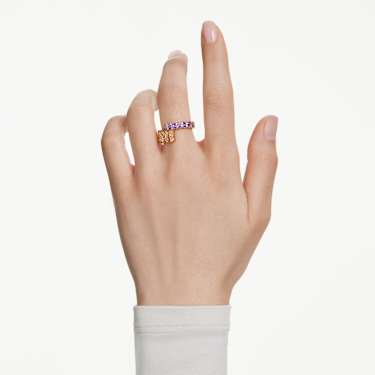 Matrix ring - Mixed cuts - Multicolored - Gold-tone plated 5722448