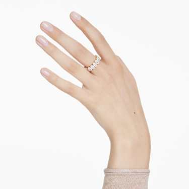 Matrix ring - Oval cut - White - Gold-tone plated 5707188