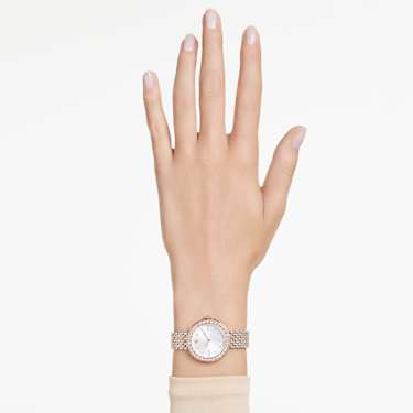 Matrix tennis 7-link watch - Swiss Made - Metal bracelet - Rose gold tone - Mixed metal finish 5672971