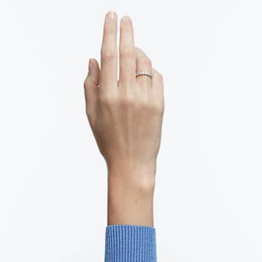 Matrix Vittore ring - Round cut - White - Silver-tone finish 5705601