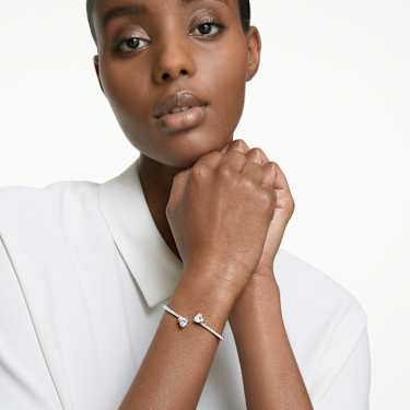 Mesmera bangle - Heart - White - Rhodium plated 5518814