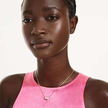 Mesmera necklace - Heart - White - Gold-tone plated 5733475