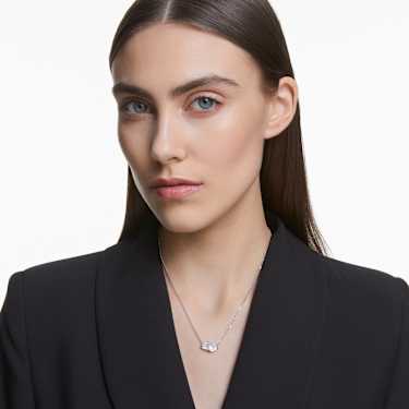 Mesmera necklace - Heart - White - Rhodium plated 5517117