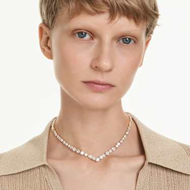 Mesmera necklace - Mixed cuts - White - Gold-tone plated 5743826