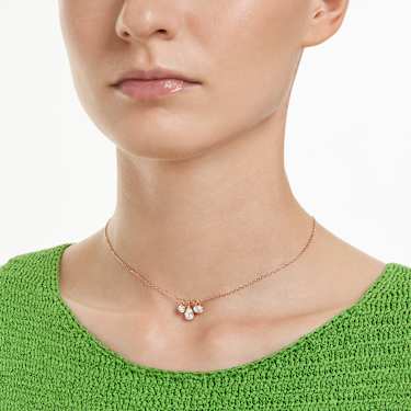 Mesmera pendant - Mixed cuts - White - Rose gold-tone plated 5734245
