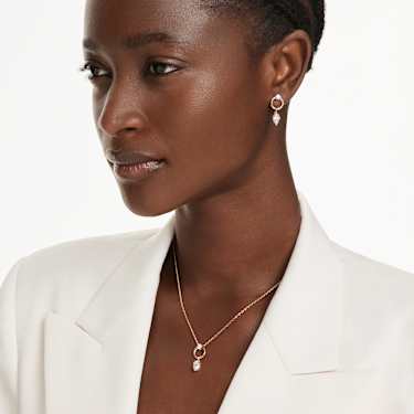 Mesmera set - Pear cut - Round cut - White - Rose gold-tone plated 5733808