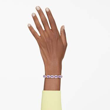 Millenia bracelet - Octagon cut - Purple - Gold-tone plated 5720487