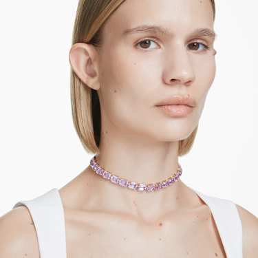 Millenia choker - Octagon cut - Purple - Gold-tone plated 5720486