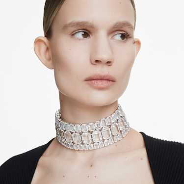 Millenia choker - Octagon cut - White - Rhodium plated 5696290