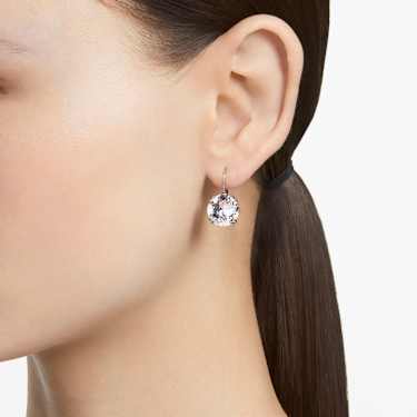 Millenia drop earrings - Round cut - White - Rhodium plated 5628351