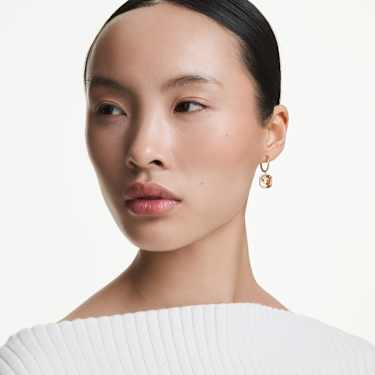 Millenia drop earrings - Square cut - Caramel - Gold-tone plated 5731148