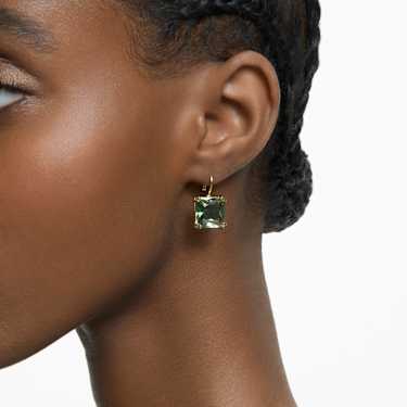 Millenia drop earrings - Square cut - Green - Gold-tone plated 5636564