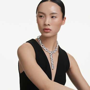 Millenia necklace - Mixed cuts - White - Rhodium plated 5705799