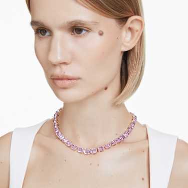 Millenia necklace - Octagon cut - Purple - Gold-tone plated 5705754