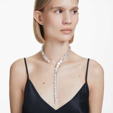 Millenia necklace - Octagon cut - White - Rhodium plated 5705789