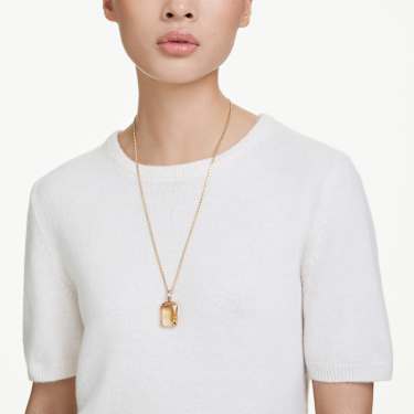 Millenia pendant - Octagon cut - Caramel - Gold-tone plated 5725752