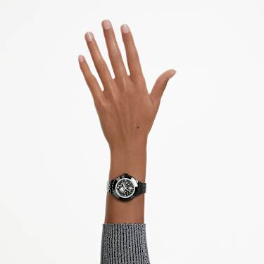 Octea moon watch - Swiss Made - Moon - Metal bracelet - Black - Black finish 5677497