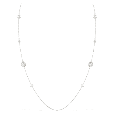 Snake strandage - Crystal pearl - Mixed cuts - Year of the Snake - White - Rhodium plated 5698893
