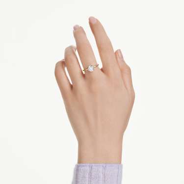 Stilla cocktail ring - Round cut - White - Gold-tone plated 5723330