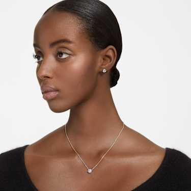 Stilla set - Round cut - White - Rhodium plated 5647663