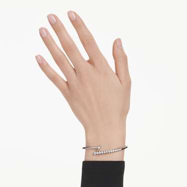 Sublima bangle - White - Ruthenium plated 5723170