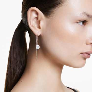 Sublima drop earrings - White - Rhodium plated 5683448