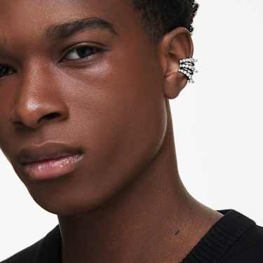 Sublima ear cuffs - White - Ruthenium plated 5723186
