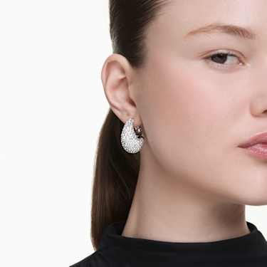 Sublima earrings - Large - White - Rhodium plated 5732281