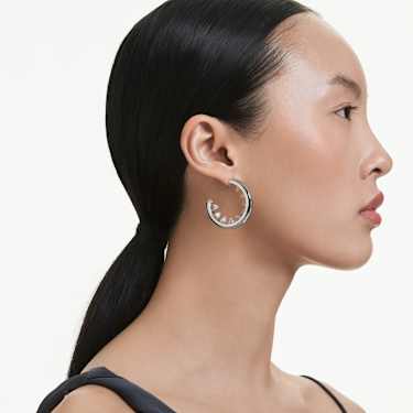 Sublima hoop earrings - White - Rhodium plated 5723288