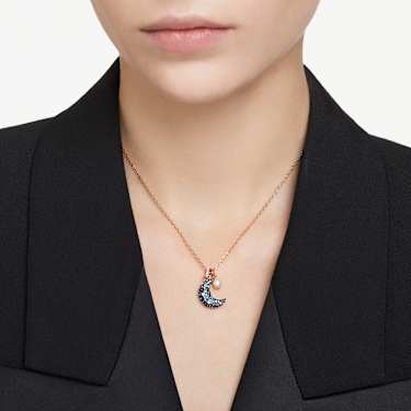 Sublima pendant - Crystal pearl - Moon - Multicolored - Rose gold-tone plated 5671585