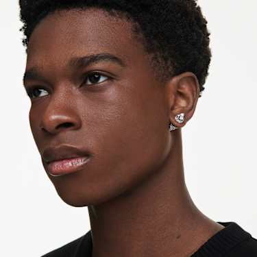 Sublima stud earrings - Spike - White - Ruthenium plated 5723185