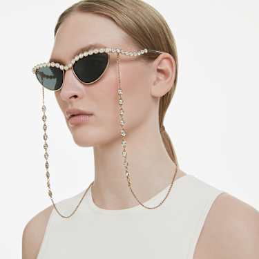 Sunglasses - Cat-eye shape - Chain - Gray 5724499