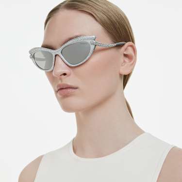 Sunglasses - Cat-eye shape - Silver tone 5724505