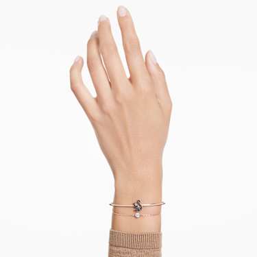 Swan bangle - Swan - Black - Rose gold-tone plated 5678048