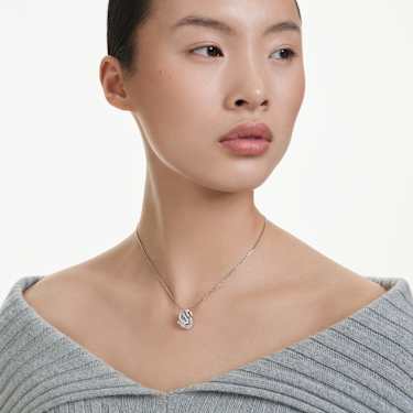 Swan pendant - Mixed cuts - Swan - White 5732412
