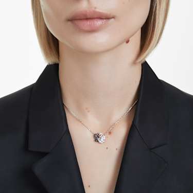 Swan pendant - Swan - Black - Mixed metal finish 5705721