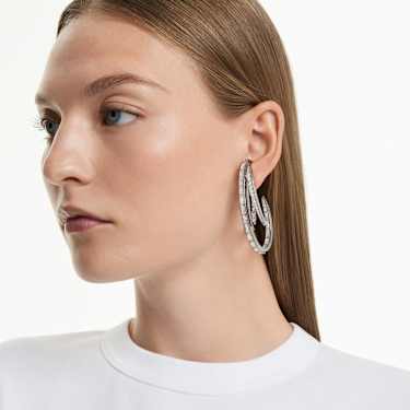 The Vienna Collection ear cuff set (3) - Feather - White - Ruthenium plated 5709267