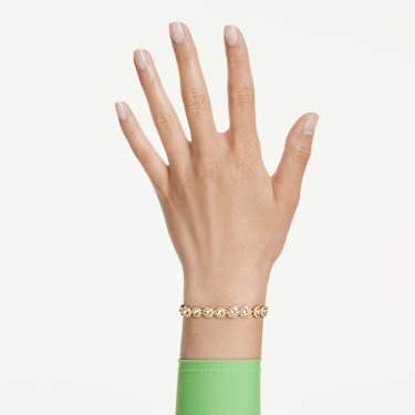 Una Angelic bracelet - Round cut - Caramel - Gold-tone plated 5753341