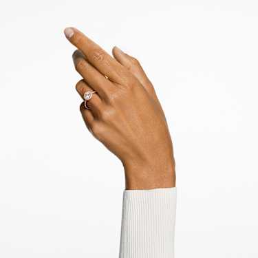 Una Angelic cocktail ring - Round cut - Pavé - White - Rose gold-tone plated 5639404