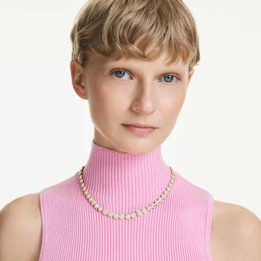 Una Angelic necklace - Round cut - White - Gold-tone plated 5720505