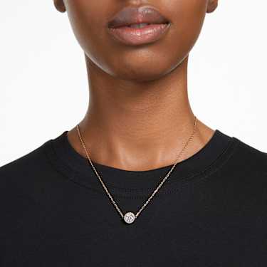 Una Angelic pendant - Round cut - Pavé - White - Rose gold-tone plated 5636272