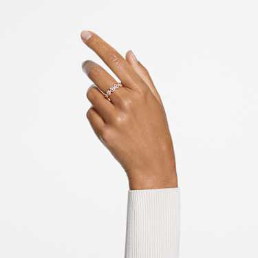 Una Angelic ring - Round cut - White - Rose gold-tone plated 5636274