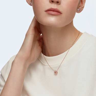 Una set - Mixed cuts - Clover - Pink - Rose gold-tone plated 5516488