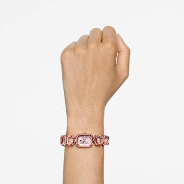 Watch - Octagon cut bracelet - Pink - Rose gold-tone finish 5729843