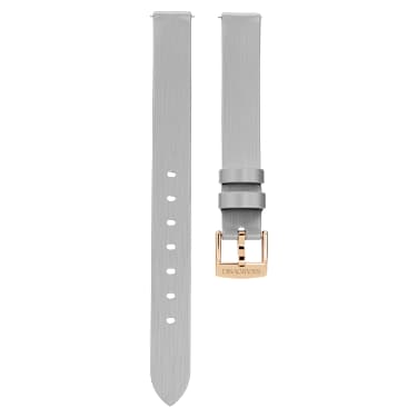 Watch strap - 12 mm (0.47') width - Leather - Silver tone - Rose gold-tone finish 5723414