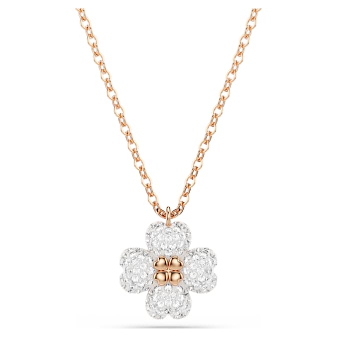 White - rose-gold tone plated