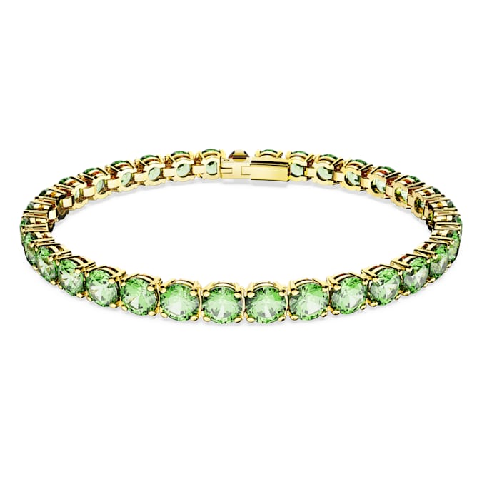 Green - gold-tone plated