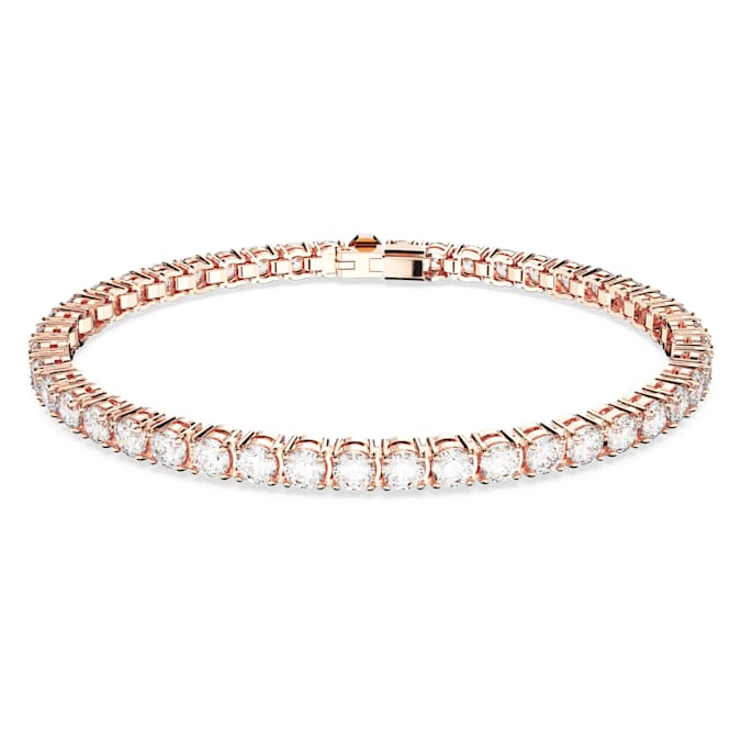 White - rose-gold tone plated