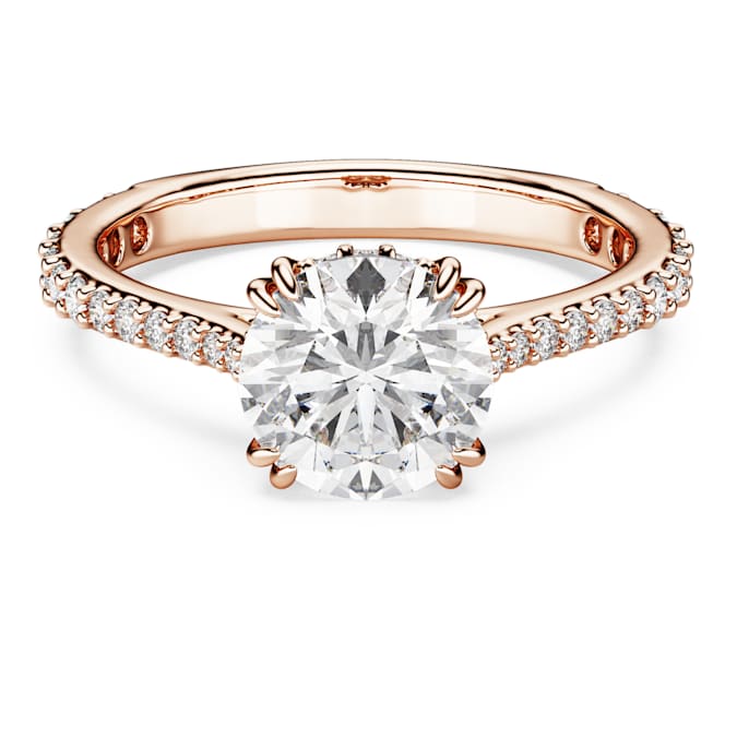 White - rose-gold tone plated