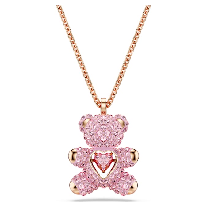 Pink - rose-gold tone plated